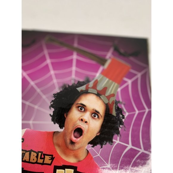 New Giant Inflatable Axe in The Head Novelty Silly Prank Joke Fun Head Wear One - Picture 2 of 3